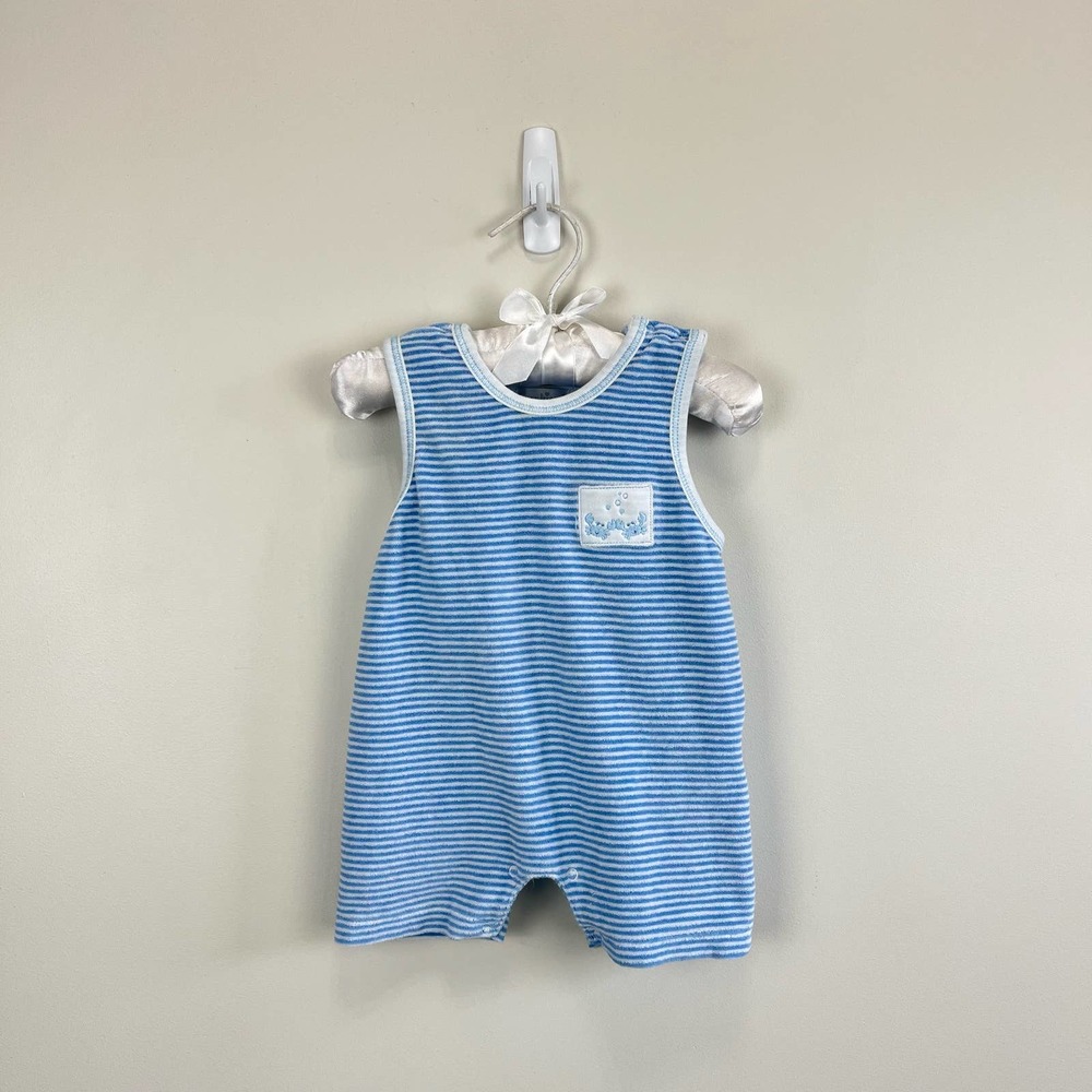 Kissy Kissy Blue Striped Terry Playsuit Romper 3-6 Months